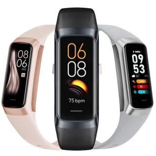 C60 1.1inch AMOLED Display Heart Rate Blood Pressure Blood Oxygen Monitor Body Temperature Record Sleep Monitoring Multi