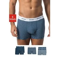 SNOCKS Boxershorts Enge Pants Herren Unterhose mit Streifen (6-St) aus Bio-Baumwolle, ohne kratzenden Zettel