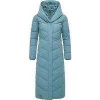 Ragwear Steppmantel Natalka Extralong Gesteppter Damen Mantel mit Kapuze