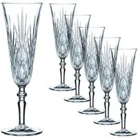 Nachtmann Glas 6x Nachtmann Palais Sektspitz-glas, 6-tlg., Kristallglas