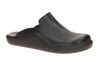 Josef Seibel Herren Pantolette 17902 Schwarz Echtleder Extra Weit Bequem