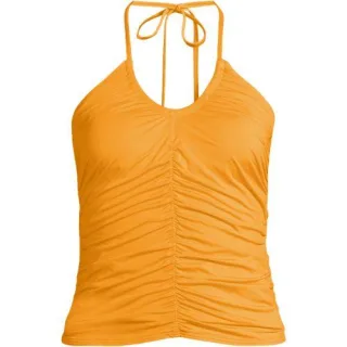 Wandelbares Neckholder-Tankinitop mit Raffungen, Damen,  Orange, Elasthan/Nylon, by Lands' End