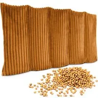 Amilian Kirschkernkissen 55x20 cm Körnerkissen 100% Kirschkerne - Nacken Schulter Mikrowelle, Wärme- und Kältekissen, für Nacken, Schulter, Rücken und Bauch