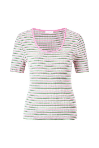 Rich & Royal - Multicolor Stripe Rib Shirt original - Gr. - XL