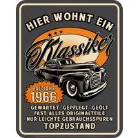 LOBO NEGRO® Metallschild als Geschenk oder Deko zum 60. Geburtstag: Klassiker Jahrgang 1966
