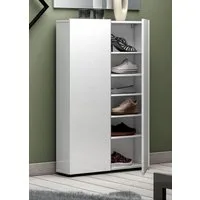KITALY Schuhschrank in weiß mit 2 Türen und 6 Fächern (BxHxT: 73,4x115x18,6 cm)