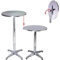 TRUTZHOLM Bistrotisch Stehtisch 2in1 höhenverstellbar 70/115cm Ø60cm Aluminium Bistrotisch (Produkt, 1-St., 1 Tisch), vielseitig