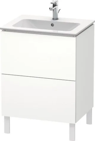 Duravit L-Cube Waschtischunterbau bodenstehend Weiß Supermatt 620x481x704 mm - LC662508484 LC662508484