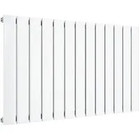 SONNI Designheizkörper Design Heizkörper Flach Weiß Einlagig 630x1004mm Horizontal, 684W, Heizungsbereich 9~13m², Seitenanschluss oder Mittelanschluss