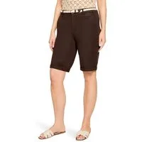 Cartoon Bermudas Damen mit Bindegürtel