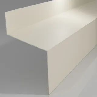 Aluminium Tropfkantenprofil über Tor | 50 x 110 x 130 x 2000 mm
