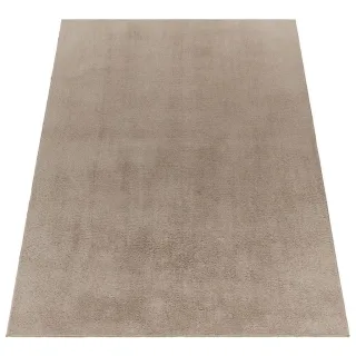 Paco Home Kurzflor-Teppich, Taupe, Kunststoff, Rechteckig, 240x340 cm, strapazierfähig, für Fußbodenheizung geeignet, Teppiche & Böden, Teppiche