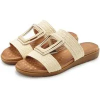 Vivance Sandale, Sommerschuh, offener Schuh, Mule, Pantolette NEU mit modischem Schmuckelement und softer Innensohle VEGAN