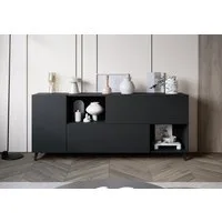 Home affaire Sideboard Phuket, Kommode mit 1 Tür, 2 Klappen und offenen Fächern (1 St), 180 cm breit, modernes Design mit viel Stauraum