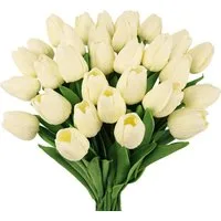 Kunstblumenstrauß 10 Stück Künstliche Tulpen, Gefälschte Tulpen, Arrangements, Minicloss, für Hochzeitsstrauß, Party, Geburtstag, Zuhause, Büro,DIY Dekor
