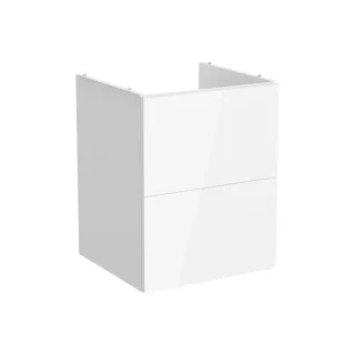 VitrA New Metropole Pure Waschtischunterschrank mit 2 Vollauszügen 48 x 45 x Weiß Hochglanz,67419 67419