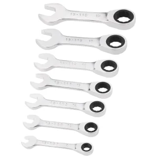 STANLEY FATMAX Kurzes Schraubenschlüssel Set mit Ratsche, 7-teilig - FMMT82900-0
