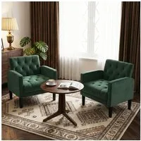 GRAVFORCE Ohrensessel Polstersessel Modern Loungesessel Wohnzimmer (2-St), Stoff bis 136 kg