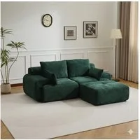Leawin Sofa 2-Sitzer Sofa ohne Montage, Cordstoff, ergonomisch & platzsparend, Modulares Sofa mit 32D Polsterung für Wohnzimmer & kleine Räume