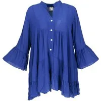 Guru-Shop Midikleid Luftiges Boho Minikleid, plus size Maxitunika,.. alternative Bekleidung