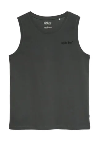 s.Oliver Red Label - Baumwolltop mit Stickerei grau - Gr. - XXL