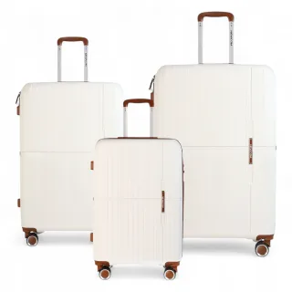 Hartschalenkoffer, Weiß, robust, 8 Rollen, Handgepäck, Urlaubsreisekoffer
