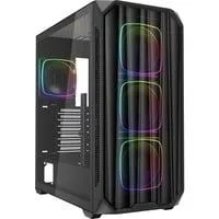 AK5M RGB , Tower-Gehäuse schwarz, Tempered Glass