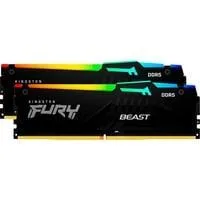 DIMM 64 GB DDR5-6400 (2x 32 GB) Dual-Kit, Arbeitsspeicher schwarz, KF564C32BBEAK2-64, FURY Beast RGB, INTEL XMP, AMD EXPO