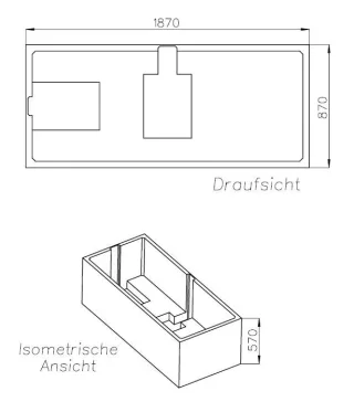 Neuesbad Wannenträger für Ideal Standard i.life Duo 190x90 SW 16145