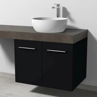 Sanipa Waschtischunterbau mit Türen 2morrow (G2362) 510x700x520 Schwarz-Matt, G236208 G236208