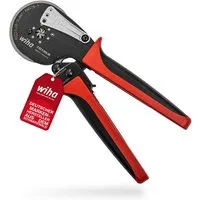 Wiha Crimpzange Profi Quetschzange (41246), Sechskant Crimpzange, autom. Anpassung 0,08 bis 16mm²