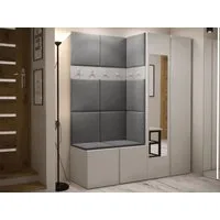 MIRJAN24 Garderoben-Set Orion XII, (Komplett-Set, Schrank, Schrank mit Spiegel, 2x Kleiderhaken, Paneel 11x 42x42), Auswahl aus Fronten und Polsterplatten