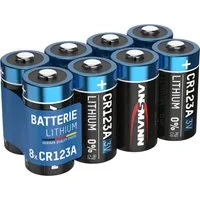 ANSMANN AG CR123A 3V Lithium Batterie, 8 Stück Batterie
