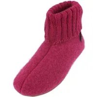 Haflinger Everest Karlo Hüttenschuhe aus reiner Schurwolle mit Gummisohle Hausschuh