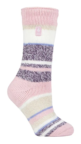Wärmehalter - Damen Thermosocken für den Winter | Outdoor & Indoor Socken | Kuschelig & Flauschig | Geschenke für Frauen - Dusted Pink (Provence)