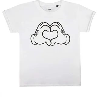 Disney - "Love Hands" T-Shirt für Mädchen (Weiß)