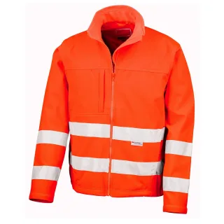 SAFE-GUARD by Result - Softshelljacke Signalkleidung für Herren (Orange)