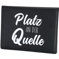Geschenkestadl Hockerauflage Bierkastensitz mit Sprüchen-vielseitige Sitzauflage für Bierkästen, abwaschbar tragbar gepolstert