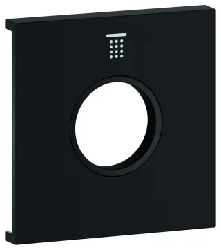 GROHE Metallplatte Grohtherm Aqua Tiles 106887, Symbol: Kopfbrause 1 phantom black, 106887KF00 106887KF00