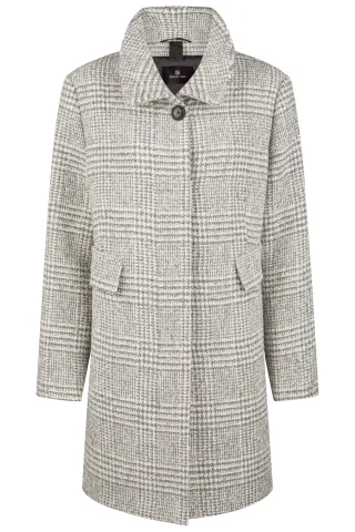 Barbara Lebek - Wollmantel grey/ecru - Gr. - 40