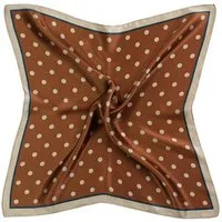 MayTree Seidentuch quadratisch, kleine Punkte 53x53 cm, Nickituch, Bandana-Schal, (Stück), 100% Seide