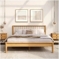 IDIMEX Massivholzbett APOANA, Doppelbett 140x200 Bett mit Lattenrost modernes Holzbett mit Kopfteil