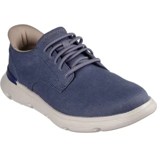 Skechers Garza Clive Herrenschuhe aus Baumwolle in Blau mit Schnürung