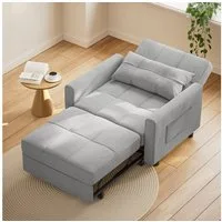 Bealife Sessel 3 in 1 Klappsessel, Schlafsessel, Liegesessel, 191 cm erweiterte (1 Set,Sessel, Relaxsessel), Liegefläche 191cm, verstellbar