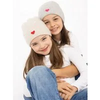 Zwillingsherz Beanie "Heart-Patch" Kids-Kaschmir Mütze mit Herzpatch