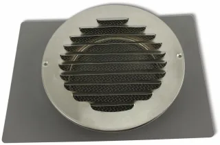 Lüftungsgitter, 150 mm, Edelstahl, gebürstet
