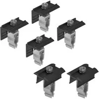 avoltik Solarmodul-Halterung 4x Endklemme + 2x Mittelklemme Easy-Click-System schwarz oder silber, (Avoltik 2x Mittelklemme + 4x Endklemme, 2x Mittelklemme + 4x Endklemme Farbe: Schwarz oder Silber, Material: Aluminium / robust, witterungsbeständig, 