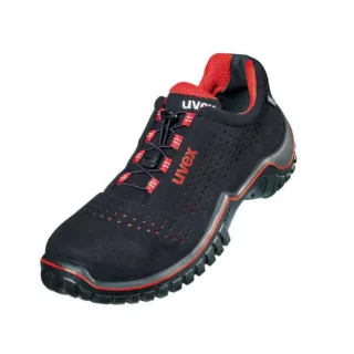 uvex motion style Sicherheitsschuh Halbschuhe S1, schwarz/rot schwarz/rot 47 - 6998847