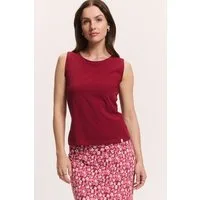 Tranquillo Shirttop Jerseytop Junaa Slub Jersey mit Rücken-Schlitz mit Rückenschlitz