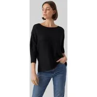 Vero Moda 3/4 Arm-Pullover VMNORA 3/4 BOATNECK BLOUSE NOOS mit Fledermausärmeln